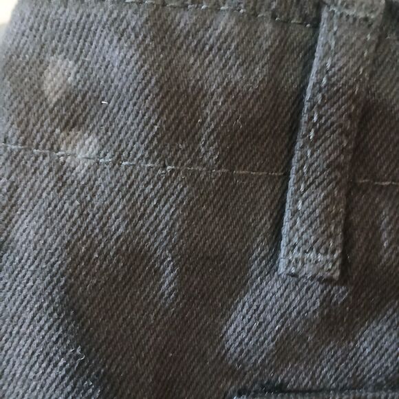 NWT Pretty Little Thing Plus USA Size 24 Black Cargo Frayed Denim Mini Skirt - Picture 11 of 12